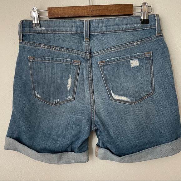 J Brand Womens Distressed Euphoria Denim Jean Shorts Size 24 High Rise Boyfriend - Picture 2 of 6